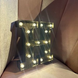 Decorative letter Home by Jackie Inc Decorative White up LED Letter “H” sign